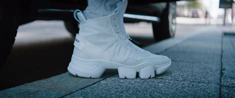 givenchy jaw high white sneakers.